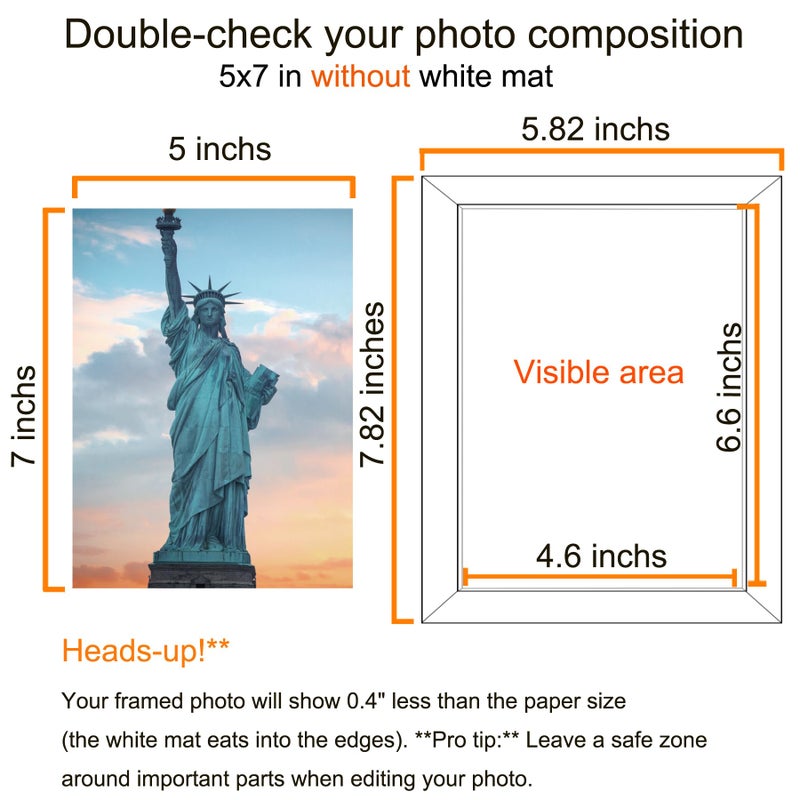 SESEAT 5x7 Pictrue Frame Set of 10, Wall and Tabletop Display, Mix Multi Color - Image 2